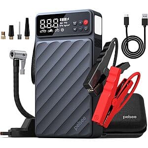 Pelsee 3500A/20000mAh Portable Car Jump Starter w/ Air Compressor $50 + Free S&H