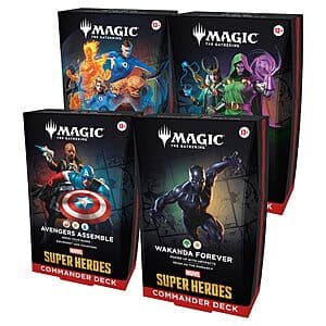 Magic: The Gathering: Set of 4 Marvel Super Heroes Commander Decks $185 + Free S&H