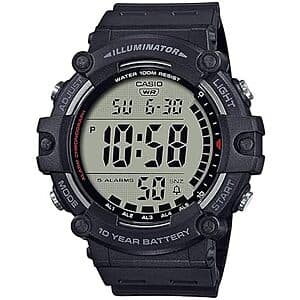 Casio Men's Illuminator AE1500WH Series Digital Watch w/ 10-Year Battery $21.90