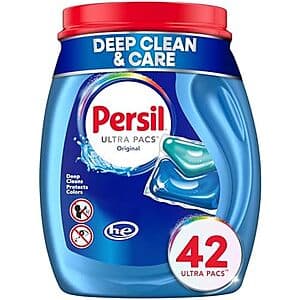 42-Ct Persil Ultra Pacs Original Everyday Clean Laundry Detergent $8.30 w/ S&S