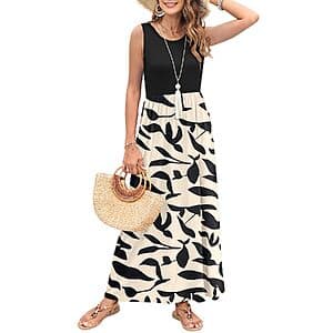 MISFAY Women's Sleeveless High Waist Maxi Dress from $8.35
