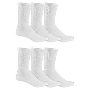 6-Pair Dr. Scholl's Men's Diabetes & Circulator Crew Socks (White, Size: 7-12) $6.85
