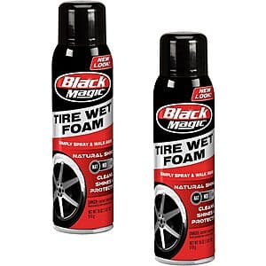 2-Pk 18-Oz Black Magic Tire Wet Foam Sprays $9.95
