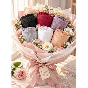 6-pk Ready to Love Women's Cotton Bikini Panties w/ Lace Waistband (Multicolor) from $6.50