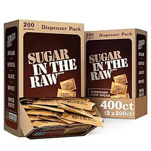 2-Pk 200-Ct Sugar In The Raw Turbinado Cane Sugar Packets $8.35 w/ S&S