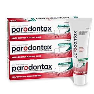 3-Pack 3.4-Oz Parodontax Toothpaste (Clean Mint) $9.80 w/ Subscribe & Save