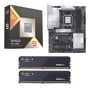 AMD Ryzen 9 9950X3D CPU + MSI X870E-P Pro WiFi Mobo + 32GB G.Skill Flare X5 DDR5 $800 + Free Store Pickup