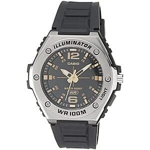 Casio Illuminator Men's 42.5 mm Quartz Sport Watch w/ Metal Bezel & Resin Strap $25.80