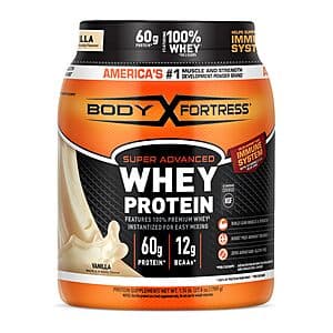 Prime Members: ~1.75-lbs Body Fortress 100% Whey Premium Protein Powder (Various) from $14.50 w/ S&S + Free S/H