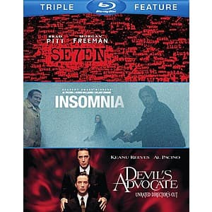 Triple Feature: Seven, The Devil's Advocate & Insomnia (Blu-Ray) $11.40 + Free S&H