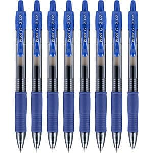 8-Pack Pilot G2 Premium Gel Roller Blue Pens (Fine Point 0.7 mm) $5.45