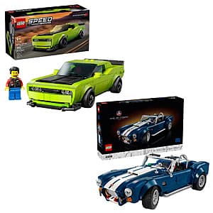 LEGO: 1241-Pc Shelby Cobra 427 S/C + 390-Pc Dodge Challenger SRT Hellcat $129.95 (Costco Members) + Free S&H