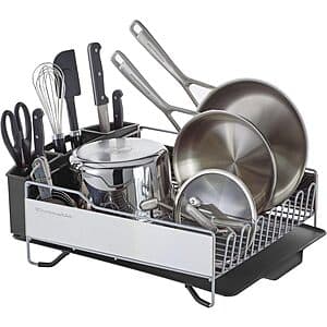 KitchenAid Large Capacity Dish Rack w/ Angled Drain Board $46 + Free S&H