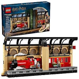 LEGO Harry Potter Hogwarts Express Book Nook set with 832 pieces, featuring the iconic red and black train design from the series.