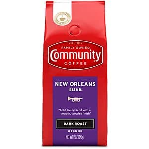 Select Accts: 12-Oz Community Coffee New Orleans Blend Ground Dark Roast $4.45 w/ S&S