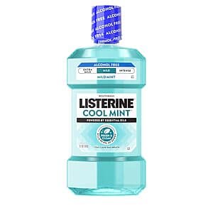 Select Accounts: 1L Listerine Zero Alcohol Mouthwash (Cool Mint) $3.90 w/ S&S