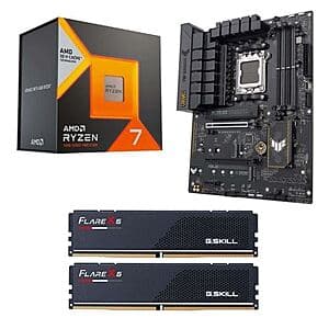 AMD Ryzen 7 7800X3D + ASUS B650-E TUF Mobo + 32GB G.Skill Flare X5 DDR5-6000 RAM $500 + Free Store Pickup