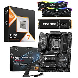 AMD Ryzen 7 9800X3D + MSI X870 Gaming Plus MB + 32GB Team Delta RAM + 1TB SSD $700 + Free S/H