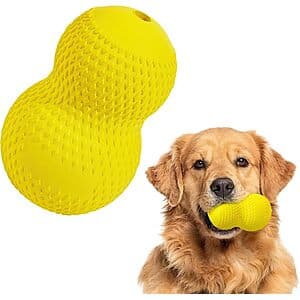 Kimee Natural Rubber Tough Dog Toy for Aggressive Chewers: 7.9" $6; 4.9" $5