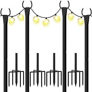 10' WeValor String Light Poles w/ 5-Prong Base: 6-Pk $22.30 4-Pk $16.60