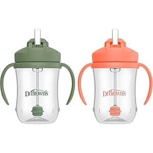 2-Pk 9-Oz Dr. Brown's Milestones Baby's First Cup w/ Weighted Straw $4.70