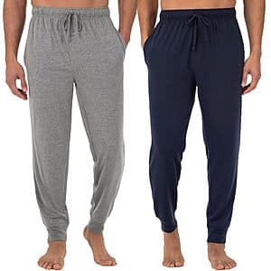 2-Pk Fruit of the Loom Men's Big & Tall Jersey Knit Jogger Sleep Pant (Various) from $12.70