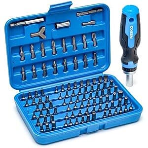 101-Pc Neiko Security Bit Set and Ratcheting Screwdriver Set $14.20