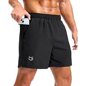 G Gradual Men's Quick-Dry Athletic Shorts w/ Zip Pockets (5"/7"/9" Inseam) $13