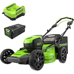 21" Greenworks 80V Self-Propelled Lawn Mower w/ 4.0Ah Battery & Charger $350 + Free S&H