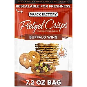 7.2-Oz Snack Factory Pretzel Crisps (Buffalo Wing) $2.15 or less w/ S&S