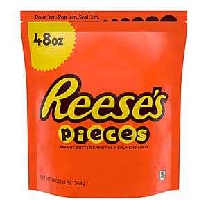 48-Oz Reese's Pieces Peanut Butter Candy $11.30 w/ Subscribe & Save