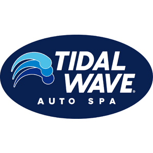 Tidal Wave Auto Spa logo or car wash facility signage advertising the Graph-X4 Wash service.
