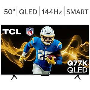 Select Costco Warehouse: 50" TCL Q77K Series 4K QLED Smart TV w/ 5-Year Coverage $250 (Pricing/Availability Will Vary)