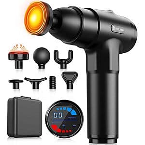 Prime Members: AERLANG Percussion Massage Gun w/ Heated Head & 6 Attachments $22.80 + Free S&H
