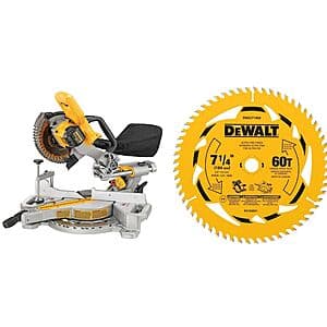DeWALT 20V MAX Cordless 7-1/4" Sliding Miter Saw (Tool Only) w/ 60T Carbide Blade $269 + Free Shipping