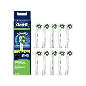 10-Count Oral-B Cross Action Electric Toothbrush Replacement Brush Heads Refill $27 + Free S/H w/ Amazon Prime