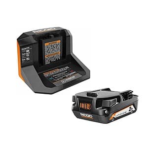 RIDGID 18V 2.0Ah Lithium-Ion Battery Starter Kit $34 + Free S&H