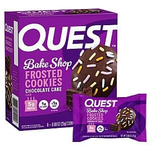 8-Count 0.88-Oz Quest Nutrition 5g Frosted Protein Cookies (Chocolate Cake) $6.65