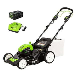 21" Greenworks 80V Brushless Cordless Self-Propelled Lawn Mower w/ 5.0Ah Battery $308 + Free Shipping