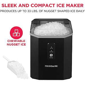 Frigidaire Countertop Pellet Ice Maker w/ Digital LED Panel (Black or White) $98 + Free S/H