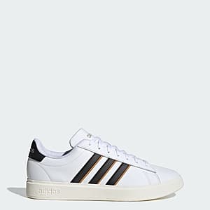 adidas Men's Grand Court 2.0 Shoes (Cloud White / Core Black / Focus Orange) $19.20 + Free S&H