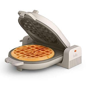 bella Fits-anywhere Flip-n-Store Belgian Waffle Maker (Oatmilk) $20