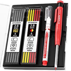 STAGEEK Mechanical Carpenter Pencil Set (Various) from $5.85 w/ S&S