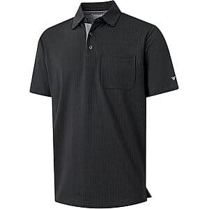 MAELREG men's heather lightweight golf polo shirt in solid color with classic short-sleeve design.