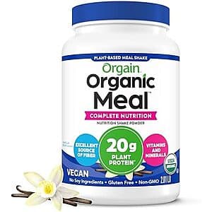 Select Accounts: 2.01-Lbs Orgain Organic 20g Meal Protein Powder (Vanilla Bean) $19.65 w/ S&S