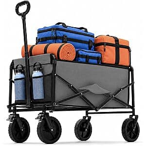 102L DUMOS Collapsible Wagon Cart (330 lbs Capacity) from $37.90 + Free S&H