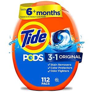 112-ct Tide PODS Laundry Detergent Pacs (various) 4 for $60.50 w/ S&S