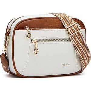 Prime Members: Makes Crossbody Purse w/ Adjustable Shoulder Strap (Beige / Brown) $8.95 + Free Shipping