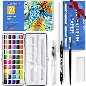 Prime Members: 50-Colors GOTIDEAL Watercolor Paint Set $6.65 + Free Shipping