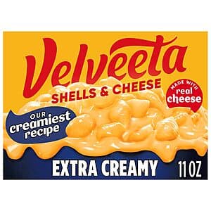 11-Oz Velveeta Extra Creamy Shells & Cheese $1.90 w/ S&S